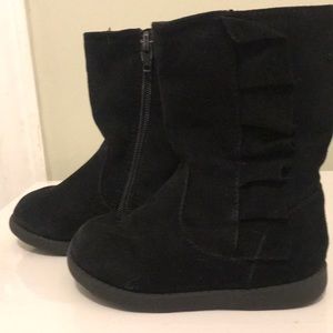 Little girls black boots